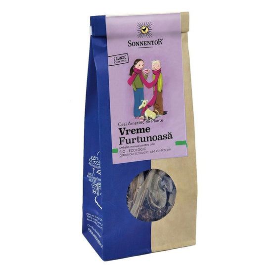 Ceai Vreme Furtunoasa BIO (Mentă, Salvie, Mușețel, Cimbru, Flori de Tei, Flori de Soc)