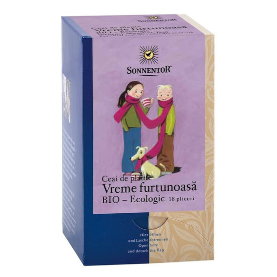 Ceai Vreme Furtunoasa BIO (Mentă, Salvie, Mușețel, Cimbru, Flori de Tei, Flori de Soc)