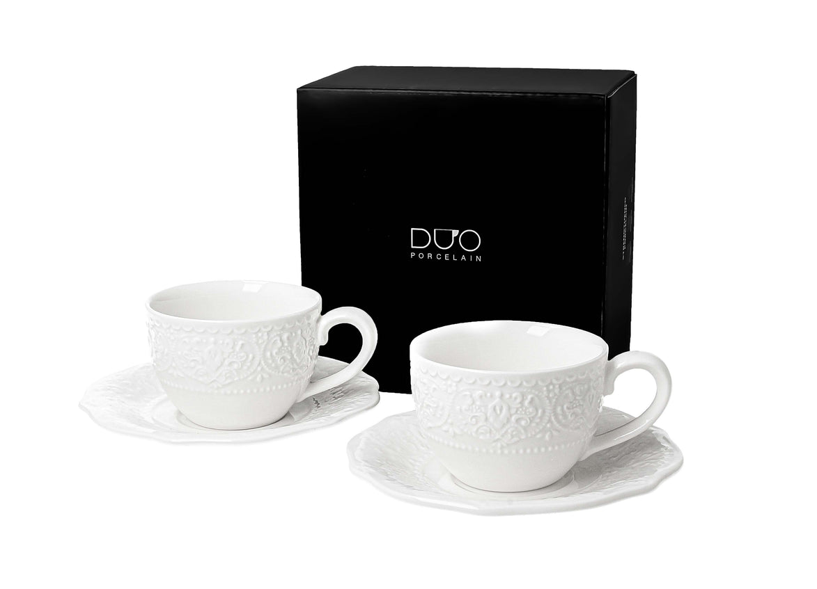 Set 2 cești espresso cu farfurii ALICE – 110 ml