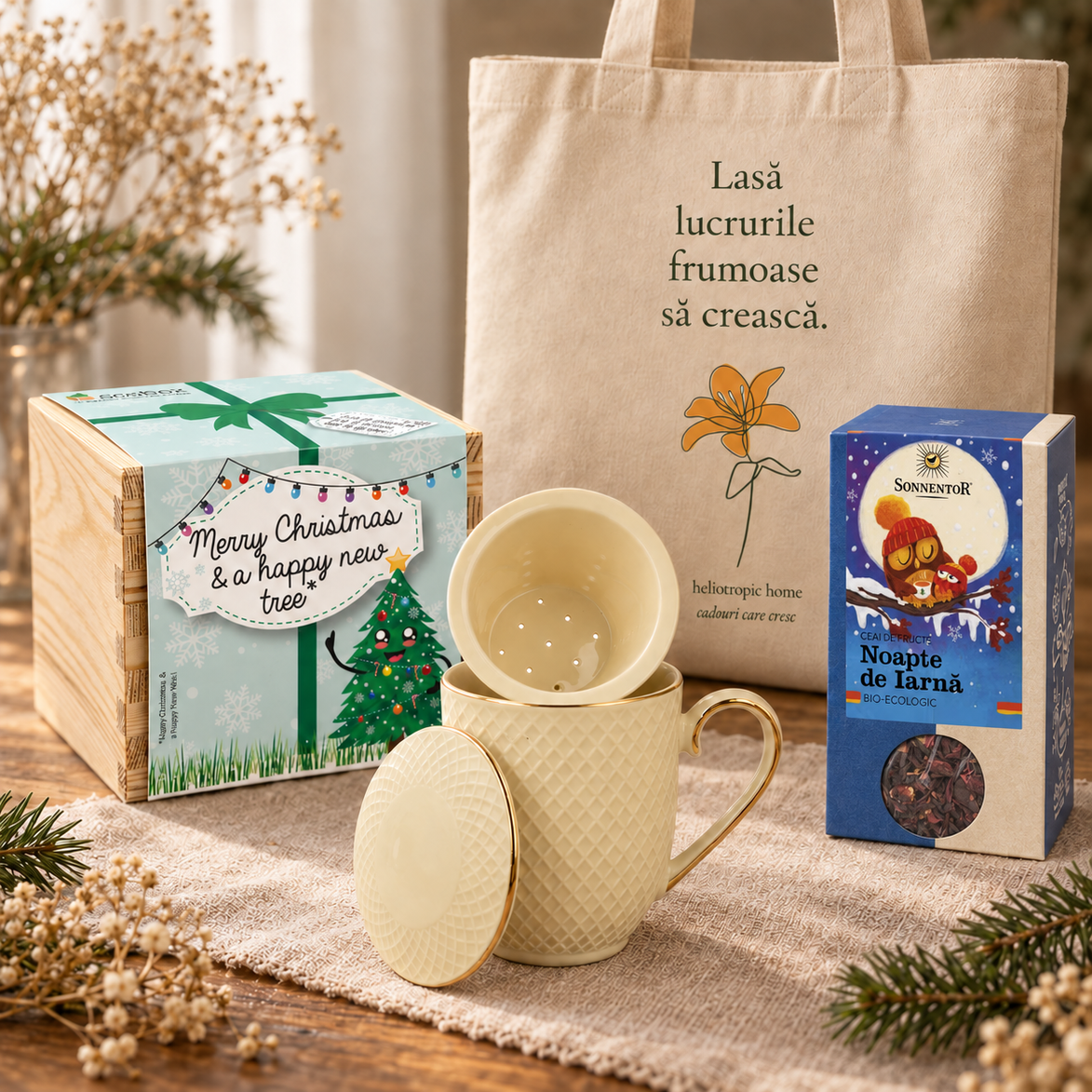 Ritual de iarnă – cadou cu Ecobox, cană VESPER, ceai BIO & tote bagRitual de iarnă – Ecobox, cană VESPER și ceai BIO