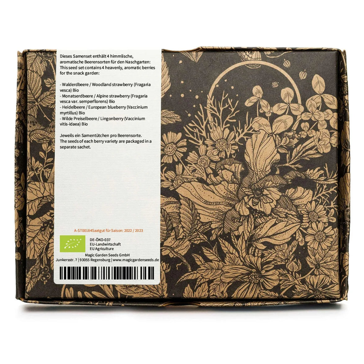 Berry Snack Garden (fructe de pădure organice) - Cutie cadou cu set de semințe
