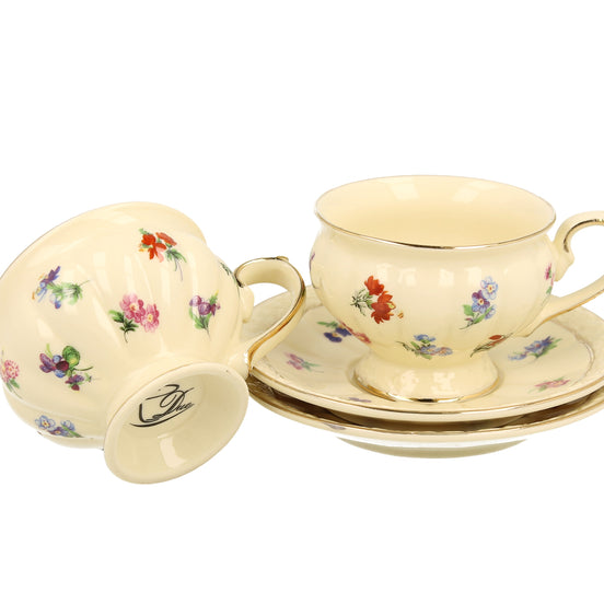 Set 2 cești espresso cu farfurii ENGLAND – 120 ml