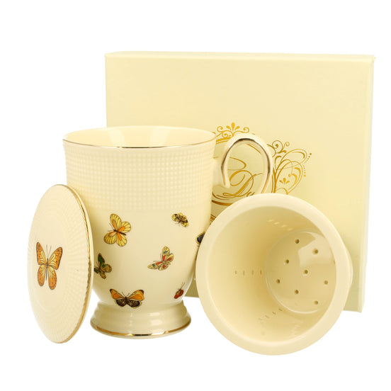 Cană cu infuzor pentru ceai BUTTERFLIES – 400 ml