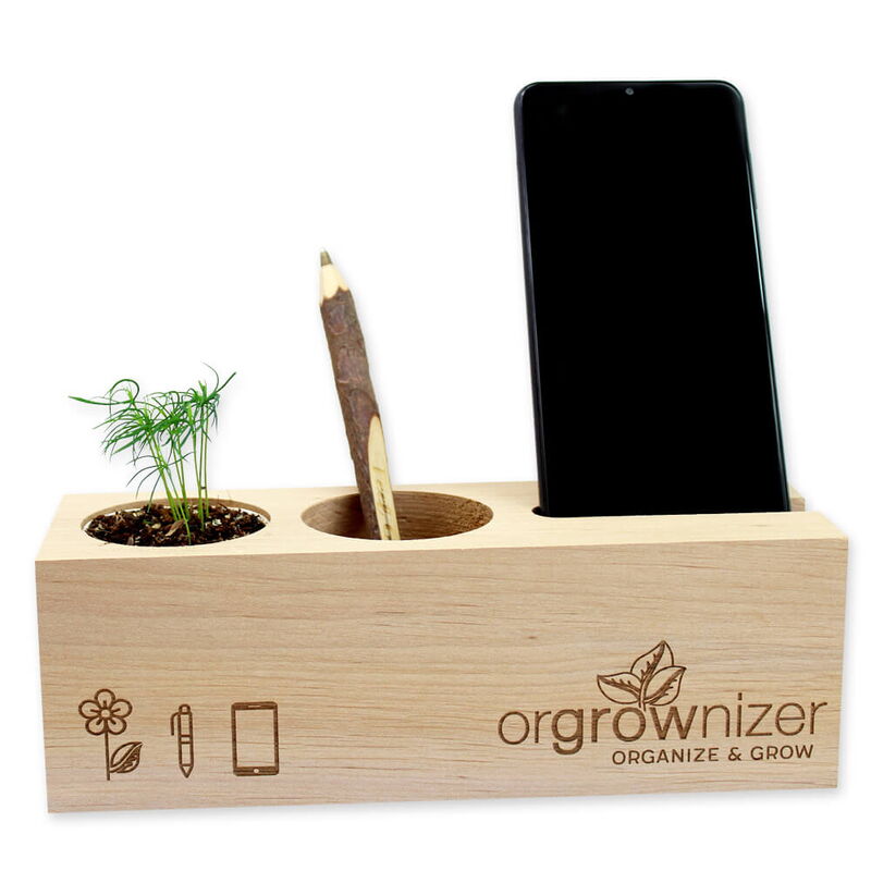 Orgrownizer, Brad de Crăciun – Organizator de birou cu kit de cultivare